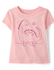Baby And Toddler Girls Dino Graphic Tee