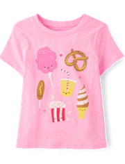 Baby And Toddler Girls Snacks Graphic Tee