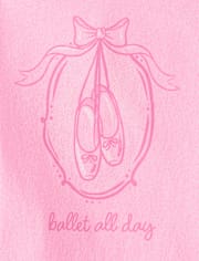Baby And Toddler Girls Ballet All Day Graphic Tee