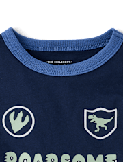 Baby And Toddler Boys Roarsome Graphic Ringer Tee