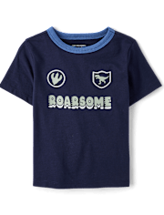 Baby And Toddler Boys Roarsome Graphic Ringer Tee