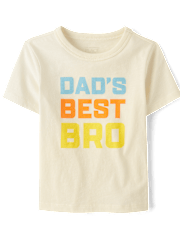 Baby And Toddler Boys Dad's Best Bro Graphic Tee