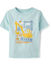 Baby And Toddler Boys Excavator Graphic Tee
