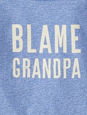 Baby And Toddler Boys Blame Grandpa Graphic Tee