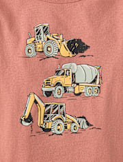 Baby And Toddler Boys Construction Vehicle Graphic Tee