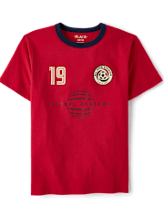 Boys Soccer Graphic Ringer Tee