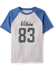 Boys Vibin' 83 Graphic Raglan Tee