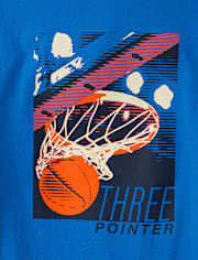 Boys Basketball Net Graphic Tee