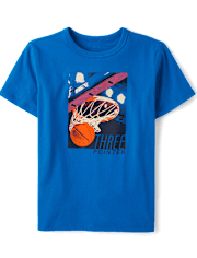 Boys Basketball Net Graphic Tee