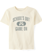 Boys School's Out Game On Graphic Tee