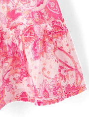 Baby And Toddler Girls Paisley Textured Shift Dress