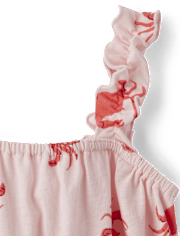 Robe à volants imprimée pour bébés et petites filles