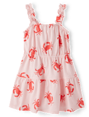 Robe à volants imprimée pour bébés et petites filles
