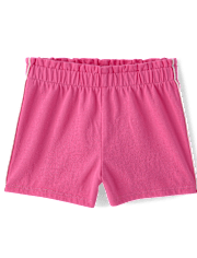 Baby And Toddler Girls Paperbag Waist Pull On Flowy Shorts