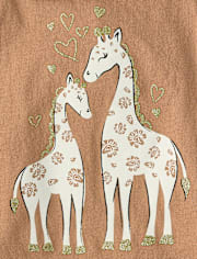 Toddler Girls Graphic Ruffle 2-Piece Outfit Set