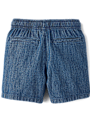 Baby And Toddler Chambray Pull On Jean Shorts