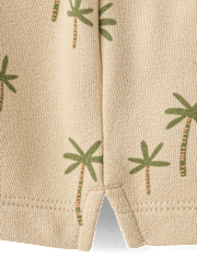 Baby And Toddler Boys Palm Tree French Terry Active Shorts