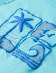 Baby And Toddler Boys Puff Print Beach 2-Piece Outfit Set