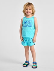 Baby And Toddler Boys Puff Print Beach 2-Piece Outfit Set