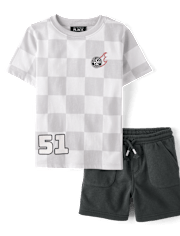 Baby And Toddler Boys Racecar 2-Piece Outfit Set