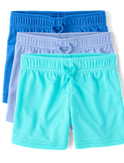 Baby And Toddler Boys Quick Dry Lined Mesh Active Shorts 3-Pack