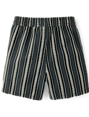 Baby And Toddler Boys Embroidered Textured Pull On Shorts