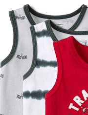 Lot de 3 débardeurs graphiques pour bébés et petits garçons