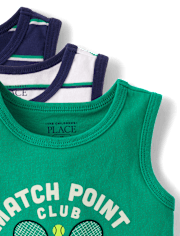 Baby And Toddler Boys Graphic Tank Top 3-Pack