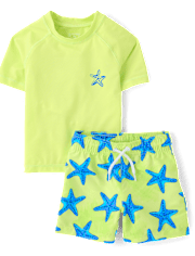 Baby And Toddler Boys Graphic Rashguard Swimsuit