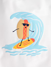 Baby And Toddler Boys Graphic Rashguard Swimsuit