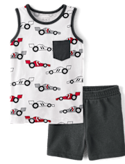 Baby And Toddler Boys Racecar 2-Piece Outfit Set