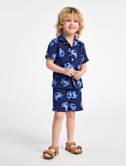 Baby And Toddler Boys Print Gauze 2-Piece Outfit Set