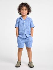 Baby And Toddler Boys Print Gauze 2-Piece Outfit Set