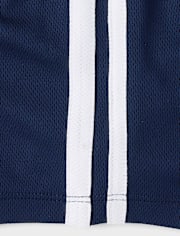 Baby And Toddler Boys Quick Dry Striped Lined Mesh Active Shorts