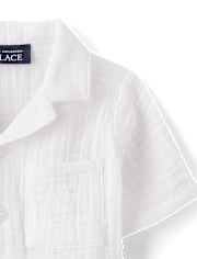 Baby And Toddler Boys Gauze Button Up Shirt