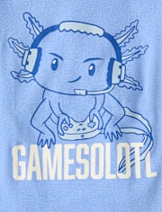 Boys Gamer Axolotl Snug Fit Cotton Pajamas