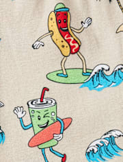 Boys Surf's Up Food Snug Fit Cotton Pajamas