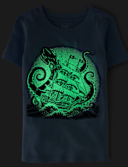 Boys Glow Octopus Snug Fit Cotton Pajamas