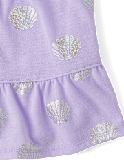Girls Foil Seashell Pajamas