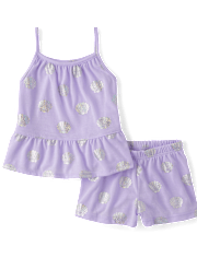 Girls Foil Seashell Pajamas