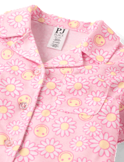Girls Daisy Button Front Pajamas