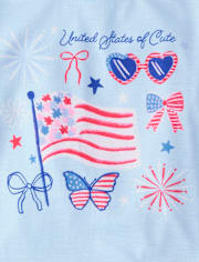 Girls Americana Ruffle Pajamas
