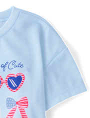 Girls Americana Ruffle Pajamas