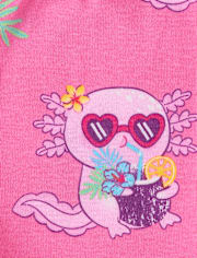 Baby And Toddler Girls Summer Axolotl Snug Fit Cotton Pajamas