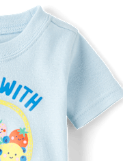 Pyjama en coton ajusté à motif de légumes pour bébés et petites filles