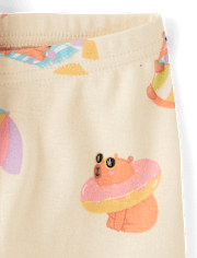 Baby And Toddler Girls Summer Capybara Snug Fit Cotton Pajamas