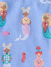 Baby And Toddler Girls Mermaid Snug Fit Cotton Pajamas