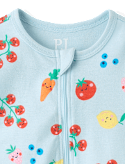 Baby And Toddler Girls Vegetable Snug Fit Cotton Cropped One Piece Pajamas