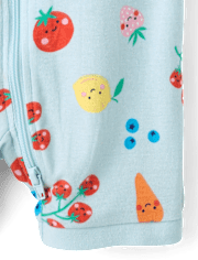 Baby And Toddler Girls Vegetable Snug Fit Cotton Cropped One Piece Pajamas