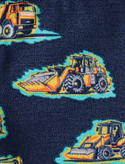 Baby And Toddler Boys Construction Vehicle Snug Fit Cotton Pajamas
